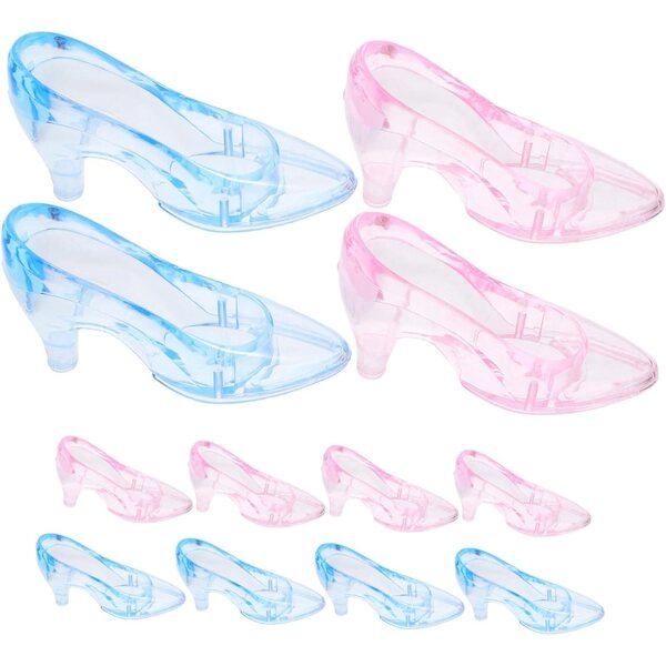 Alipis Mini Scarpe di Cristallo con Tacco Alto - Decorazioni Miniature per Feste e Bomboniere