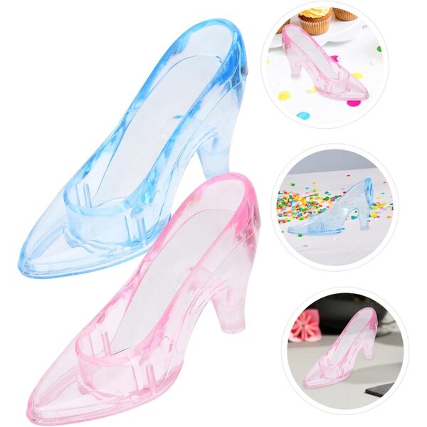 Alipis Mini Scarpe di Cristallo con Tacco Alto - Decorazioni Miniature per Feste e Bomboniere