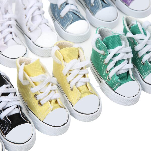 Scarpe di Tela per Bambole 1/3 - 10 Paia di Scarpe da Ginnastica Colorate 3 Pollici