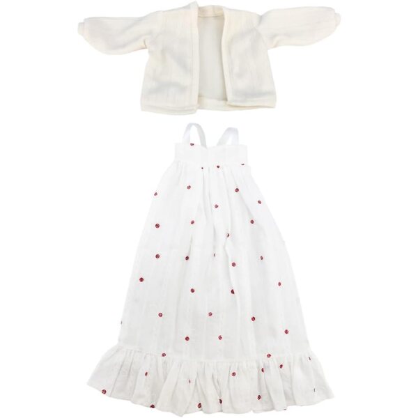 niannyyhouse Abito Sottoveste e Maglione per Bambole BJD 1/4 e 1/6 Beige e Bianco
