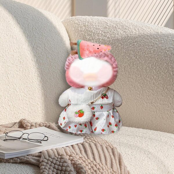 Set 4 Vestiti per Animali di Peluche 12" con temi Anguria, Coniglietto, Orsetto e Patch