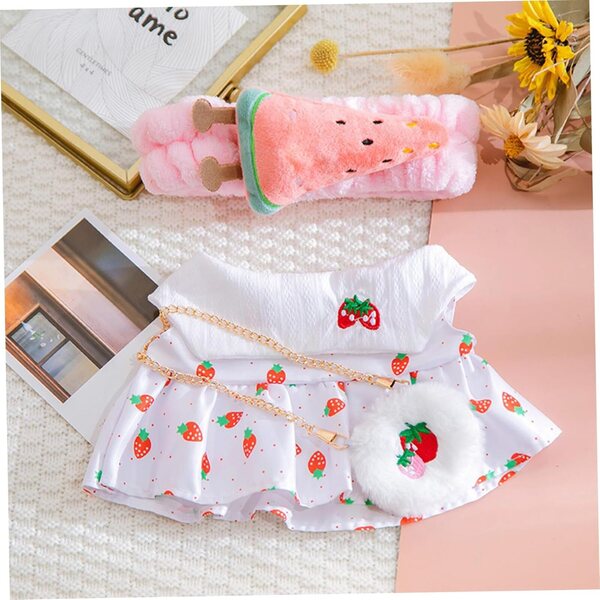 Set 4 Vestiti per Animali di Peluche 12" con temi Anguria, Coniglietto, Orsetto e Patch