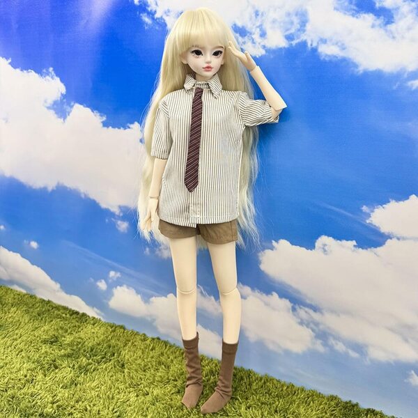 niannyyhouse 1/4 Khaki Trenchcoat für BJD Puppen, stilvolles 5-teiliges Kleidungsset