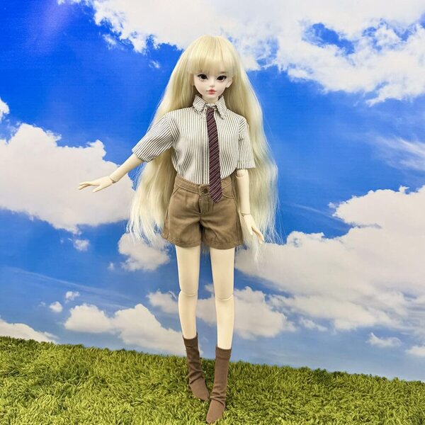 niannyyhouse 1/4 Khaki Trenchcoat für BJD Puppen, stilvolles 5-teiliges Kleidungsset
