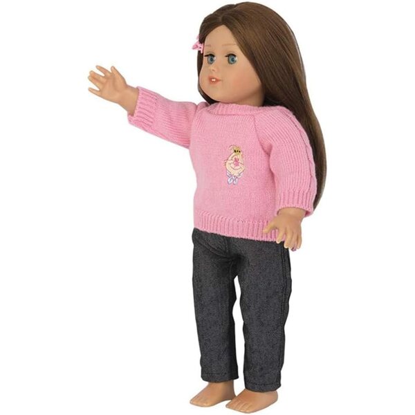 Freizeitkleidung für 46-cm-Puppen – Strickpullover und Jeans Uteruik