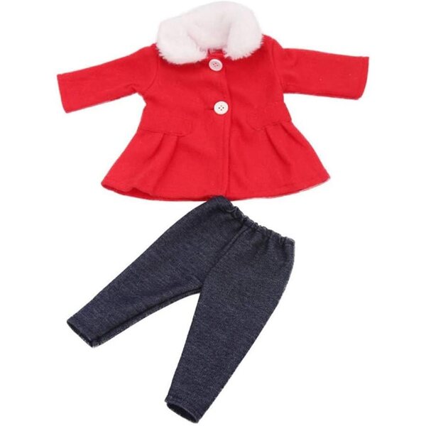 Lässige Winterkleidung für 46 cm große Puppen – Mantel und Hose von Uteruik