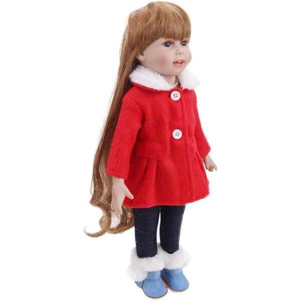 Lässige Winterkleidung für 46 cm große Puppen – Mantel und Hose von Uteruik