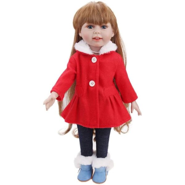 Lässige Winterkleidung für 46 cm große Puppen – Mantel und Hose von Uteruik