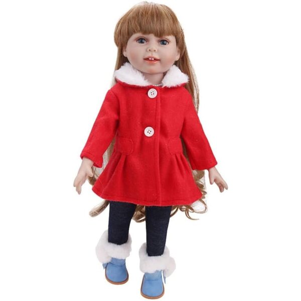 Lässige Winterkleidung für 46 cm große Puppen – Mantel und Hose von Uteruik