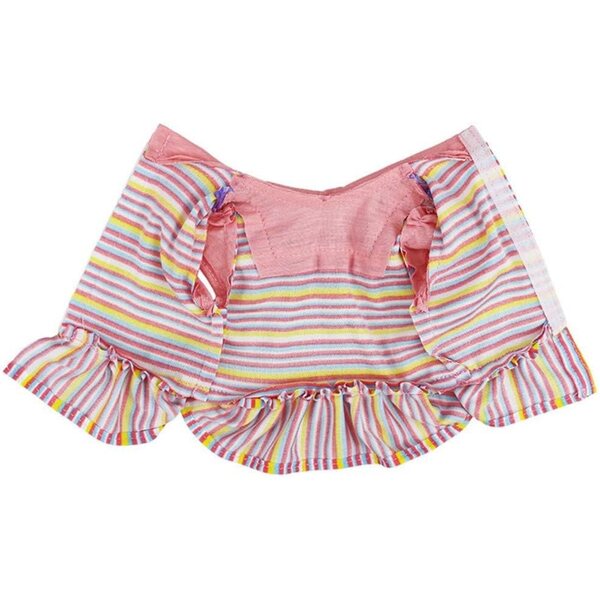 Completo Bambole 46 cm - Maglietta a Righe e Pantaloncini Viola Uteruik