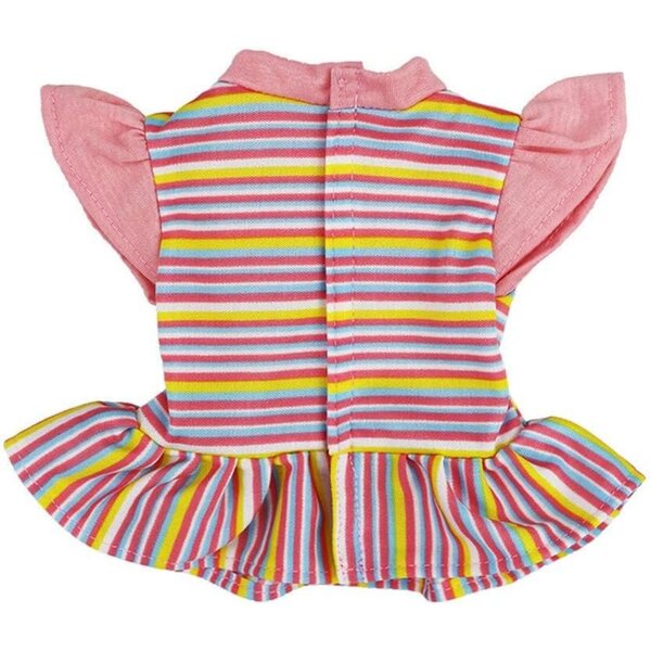 Completo Bambole 46 cm - Maglietta a Righe e Pantaloncini Viola Uteruik