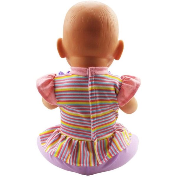Completo Bambole 46 cm - Maglietta a Righe e Pantaloncini Viola Uteruik