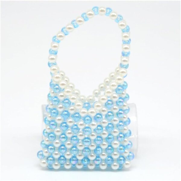 Borsa a Tracolla Blu con Perline per Bambola 46 cm, Accessorio Casual Elegante