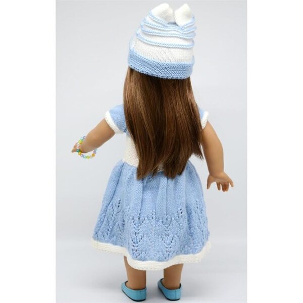 Kleidung für 46-cm-Puppen – Pulloverkleid, Mütze und Schmuck für 18-Zoll-Puppen