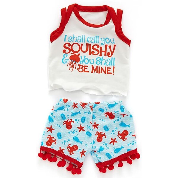Puppenkleidung 46 cm – T-Shirt und Shorts-Set mit Quasten Uteruik