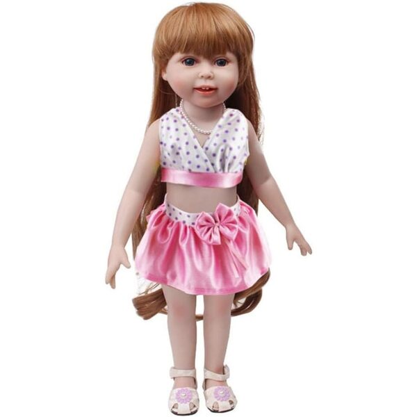 Completo Moda per Bambola Americana 46 cm con Top a Vita Alta e Gonna Corta
