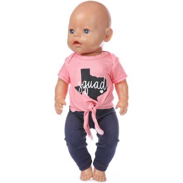 Kleidung für Puppen 46 cm – Modisches T-Shirt und Hose – Accessoires Uteruik #A