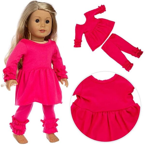 Kleidung für 46-cm-Puppen – Langarmshirt und Hose – Uteruik-Kleidung