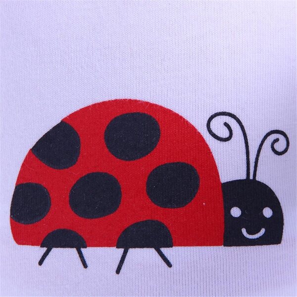 Pigiama per Bambola Americana 46 cm con Maglietta e Pantaloni Stampa Coccinella