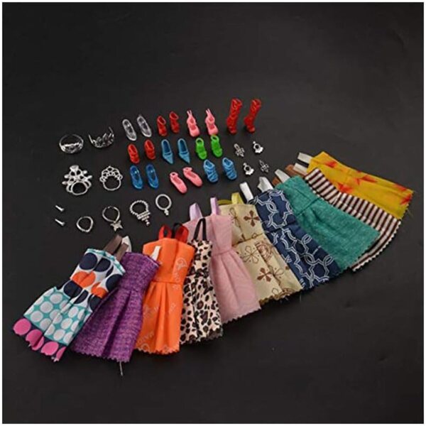 Set 30 Pezzi Abiti, Scarpe Eleganti e Accessori per Bambole 30 cm - Uteruik