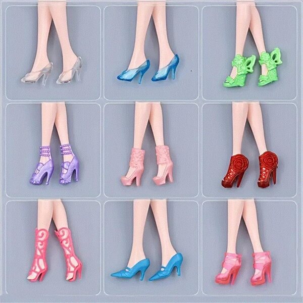 Set 30 Pezzi Abiti, Scarpe Eleganti e Accessori per Bambole 30 cm - Uteruik