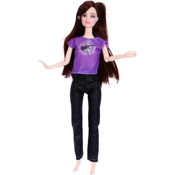 Lässige Kleidung für 11 Zoll/30 cm große Puppen – Set aus Oberteil und Hose aus Stoff