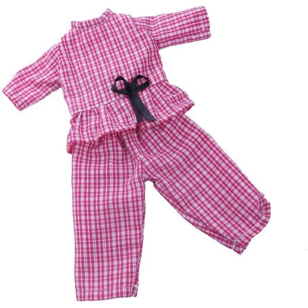 Karierte Kleidung für 37-cm-Puppen – Set aus lässigem Oberteil und Hose