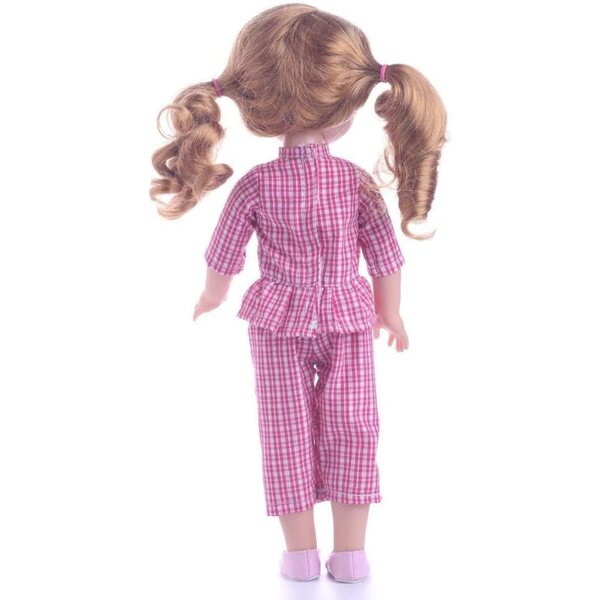 Karierte Kleidung für 37-cm-Puppen – Set aus lässigem Oberteil und Hose