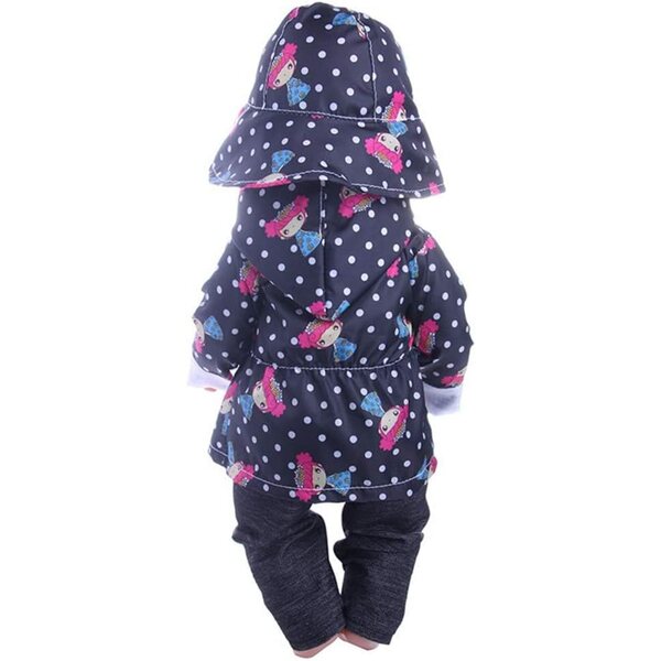 Impermeabile per Bambola 46 cm con Cappotto, Pantaloni e Cappello - Abbigliamento Casual