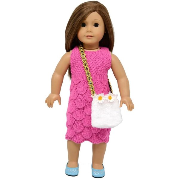 Plüsch-Umhängetasche für 46-cm-Puppen, ideales Modeaccessoire