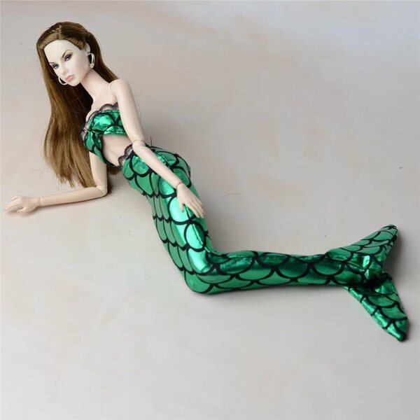 Costume da Sirena per Bambola BJD 1/6 - Abito Casual da Bagno 30 cm