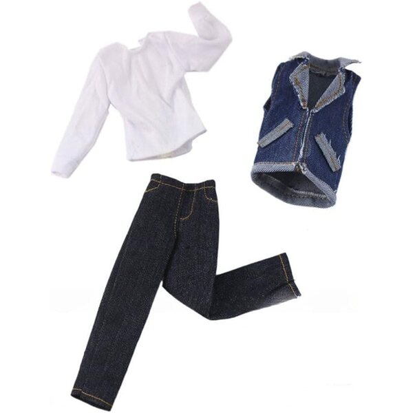 Cowboy-Kleidung für 28 cm große Puppen – Weste, Hose und Freizeithemd Uteruik