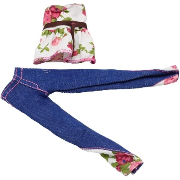 11" Uteruik Puppenkleidungsset mit schulterfreiem Oberteil und modischer Hose
