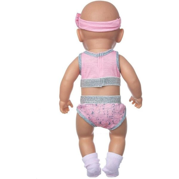 Completo Intimo Rosa per Bambola Americana 46 cm - Canottiera, Slip e Fascia Capelli