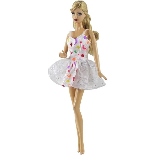 Kleidung für 30-cm-Puppen – Mantel mit Sternen und Mond, Tutu und lässige Leggings