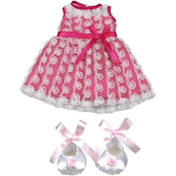 Blumenkleid und Schuhe für 46-cm-Puppen - Elegante Kleidung Uteruik