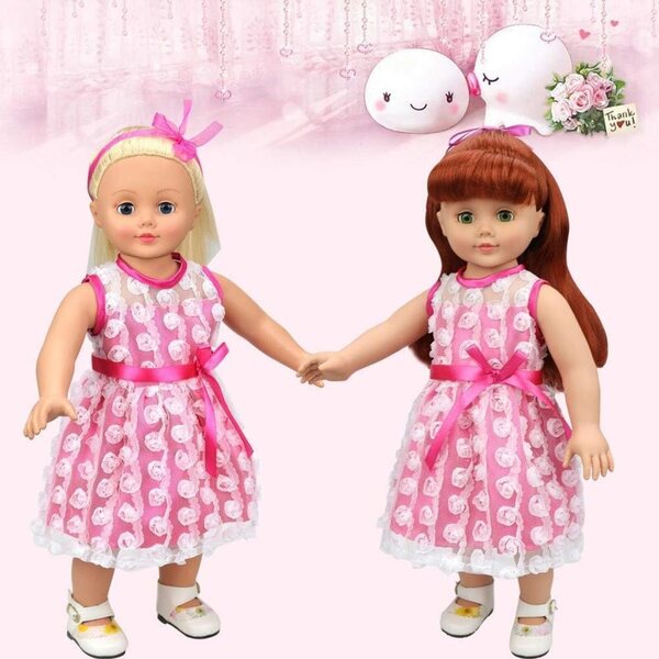 Blumenkleid und Schuhe für 46-cm-Puppen - Elegante Kleidung Uteruik
