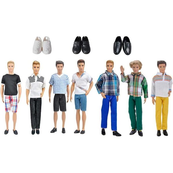 3 Set Abiti e Scarpe in Pelle per Bambole Maschili da 12 Pollici - Accessori Casual