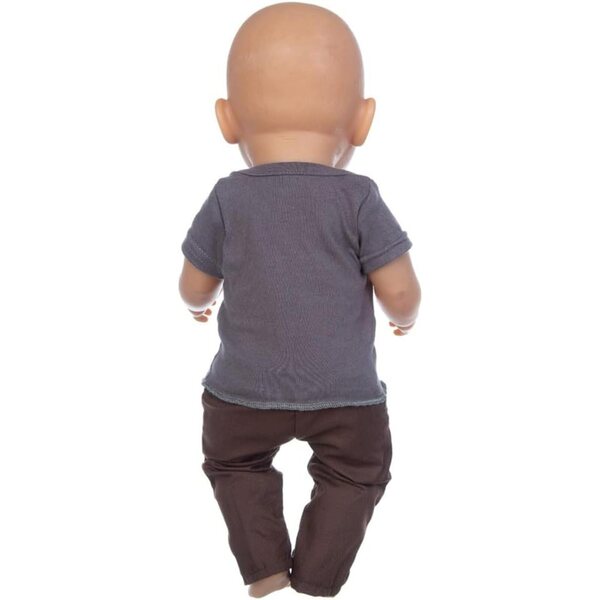 Kleidung für amerikanische Puppen 46 cm – komplettes T-Shirt und braune Hose Uteruik