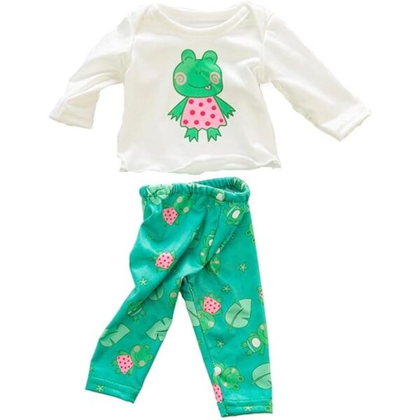 Bekleidungsset für 46-cm-Puppen mit langärmeligem T-Shirt und Hose mit Animal-Print