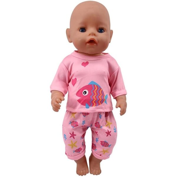 Kleidung für amerikanische Puppen 46 cm – kurzärmeliges Oberteil und Cartoon-Uteruik-Hose