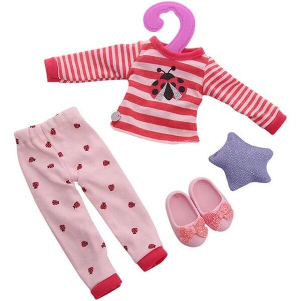 Bekleidungsset für 14-Zoll-amerikanische Puppen – gestreiftes Oberteil und Hose
