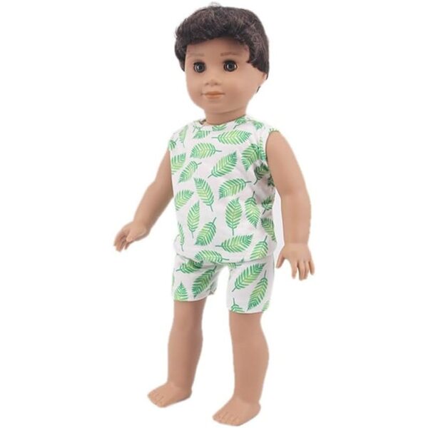 Kleidung für amerikanische Puppen 46 cm – Set aus lässigem T-Shirt und Shorts #D