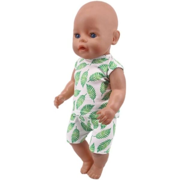 Kleidung für amerikanische Puppen 46 cm – Set aus lässigem T-Shirt und Shorts #D
