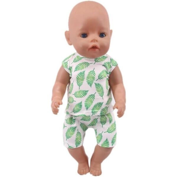 Kleidung für amerikanische Puppen 46 cm – Set aus lässigem T-Shirt und Shorts #D