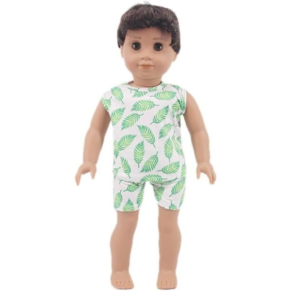 Kleidung für amerikanische Puppen 46 cm – Set aus lässigem T-Shirt und Shorts #D