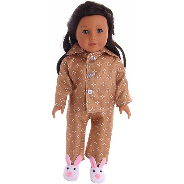 46-cm-Pyjama-Set für American Doll – Langarmshirt und Hose