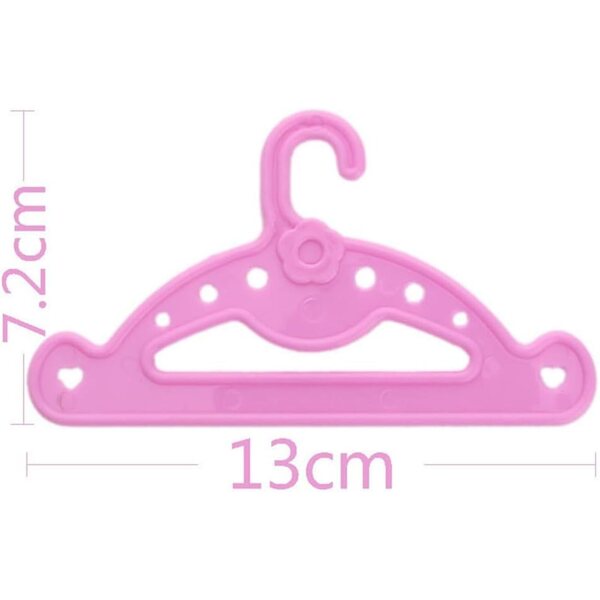 5 Grucce in Plastica Viola per Vestiti Bambole 46 cm/18 Pollici - Uteruik