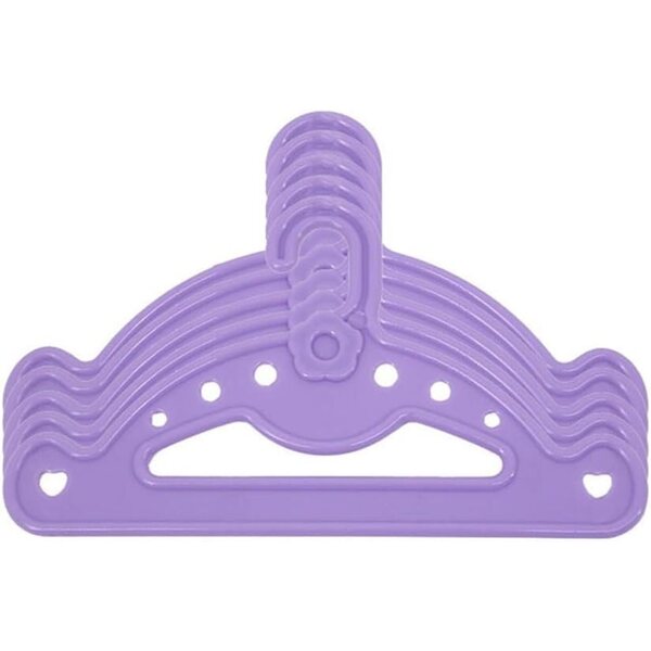 5 Grucce in Plastica Viola per Vestiti Bambole 46 cm/18 Pollici - Uteruik