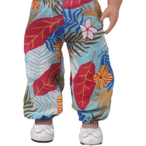 Lässiges Outfit für 18-Zoll-amerikanische Puppen – ärmelloses Oberteil und Hose